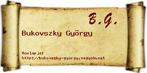 Bukovszky György névjegykártya
