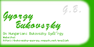 gyorgy bukovszky business card